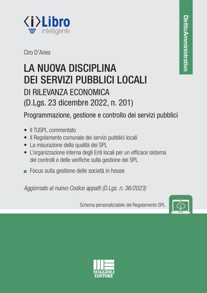 Nuova Disciplina Servizi Pubblici Locali di Ciro D'Aries - Copertina